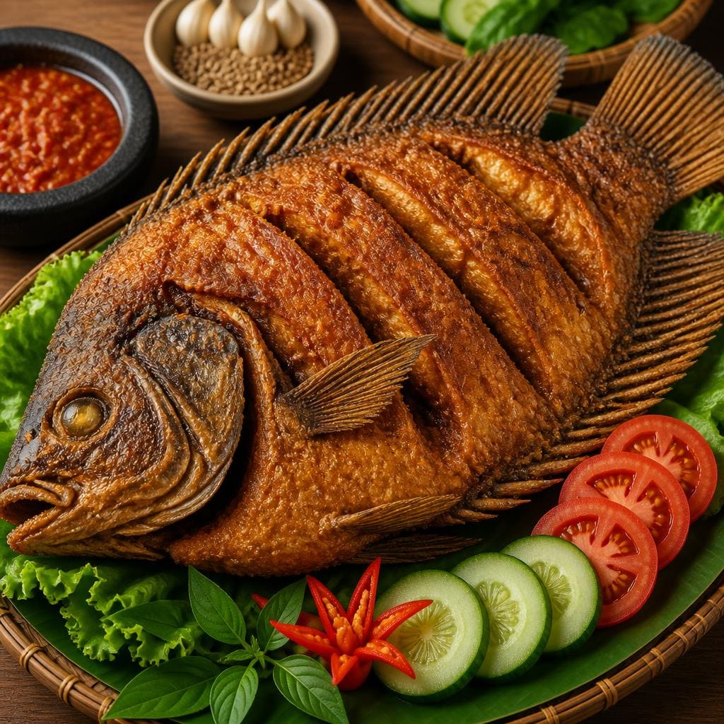 Gurame Goreng Besar di RM Bumi Aki